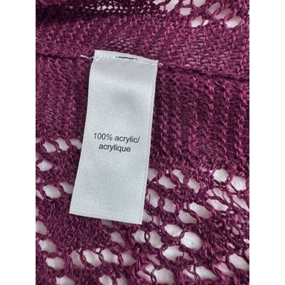 NWT!! Maurices Burgundy Short Sleeve Open Knit Sweater,Hippie,Gypsy,Boho,Beach - Picture 7 of 10